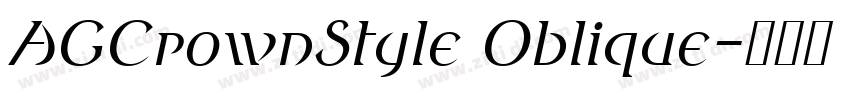 AGCrownStyle Oblique字体转换